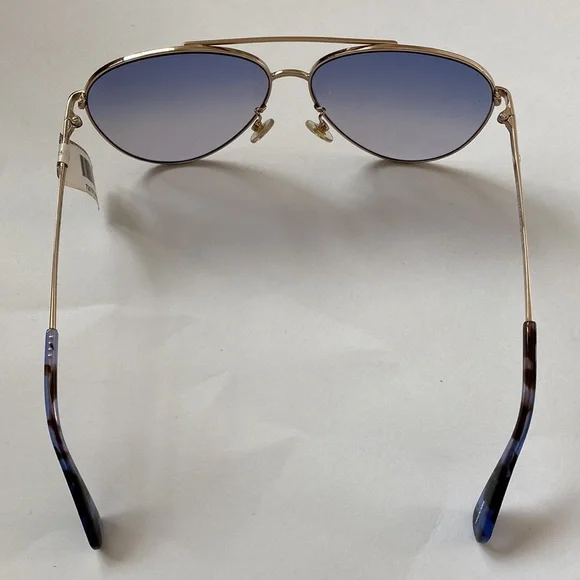 Kate Spade Carolane aviator blue gold sunglasses - Picture 3 of 6